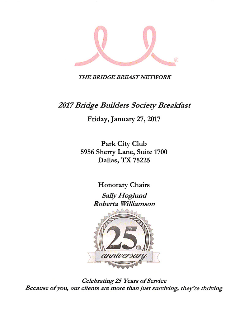 2017 Bridge Breast Network Award Ceremony
