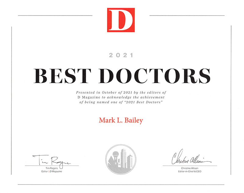 2021 Best Doctors In Dallas Bailey